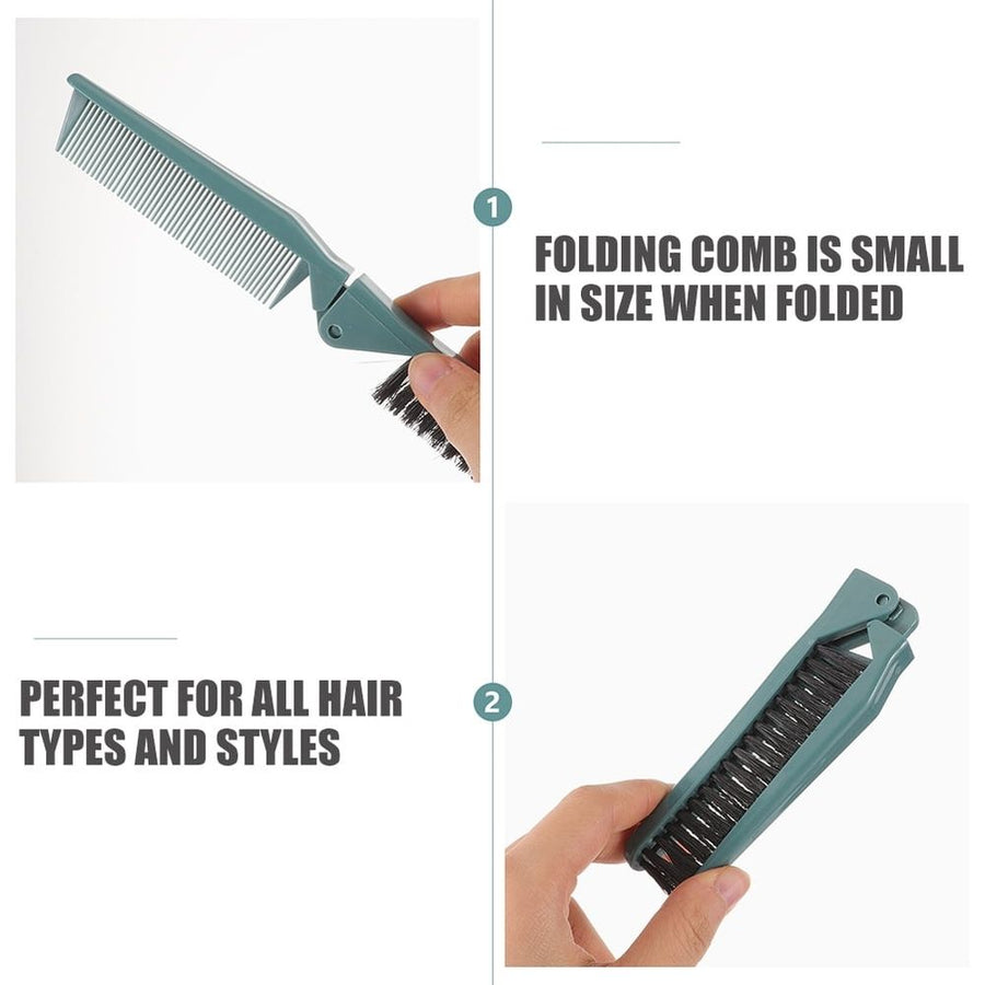 4pcs Portable Folding Hair Brush Ergonomic Handle for Travel and Home