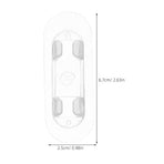 30-Pack Clear Cable Clips with Strong Adhesive Backing for Organizing Electrical, Data, and Charging Cables