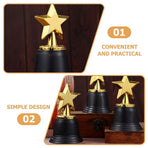6-Pack Plastic Star Trophy Cups for School Awards, Student Recognition, Achievement Prizes and Celebration