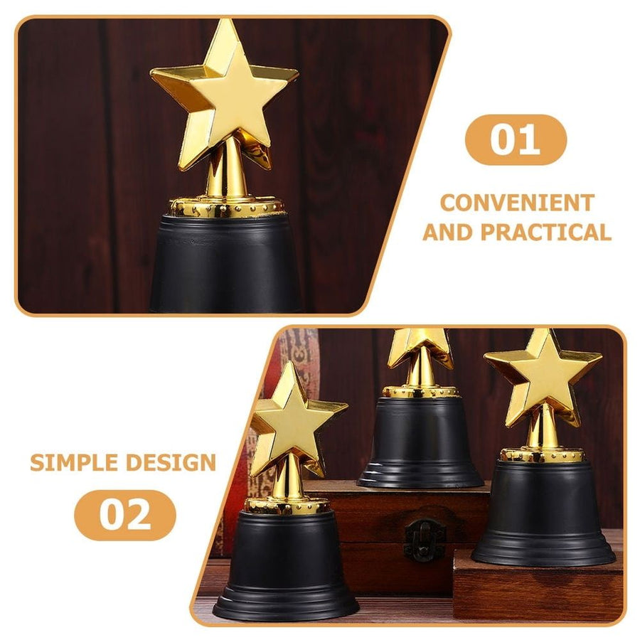 6-Pack Plastic Star Trophy Cups for School Awards, Student Recognition, Achievement Prizes and Celebration