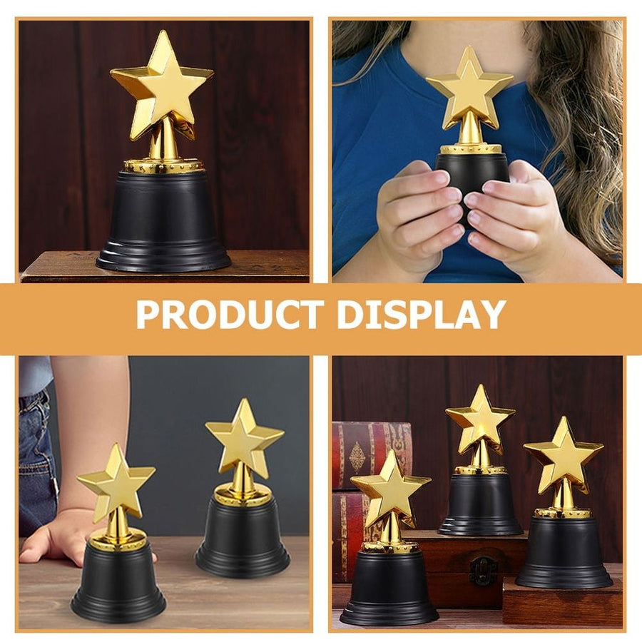 6-Pack Plastic Star Trophy Cups for School Awards, Student Recognition, Achievement Prizes and Celebration