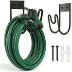 Wall Mounted Hose Holder, Wrought Iron, Wall Mounted, Cable Storage Rack for Garden Hose Rack, Cable Organizer, Wall Mount Hook, Outdoor Storage