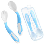 Baby Training 2-Piece Flatware Set with TPE Handles