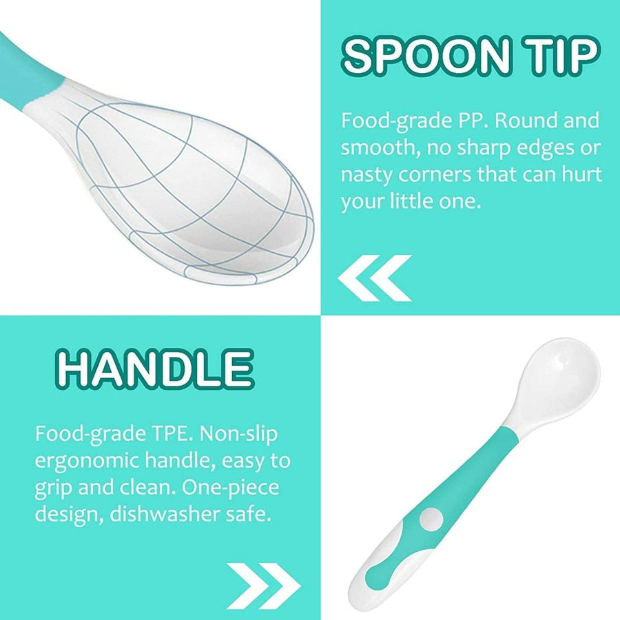 Baby Training 2-Piece Flatware Set with TPE Handles