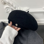 French Beret-Wool Beret Solid Color Womens Beret Cap Hat