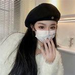 French Beret-Wool Beret Solid Color Womens Beret Cap Hat