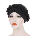 Pre-Tied Twisted Hat Thread African Head Wraps for Black Women Chemo Cancer Cap Braid Hair Cover