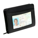 Credit Card Holder Wallet RFID Blocking Leather Wallet for Men and Women with Zipper