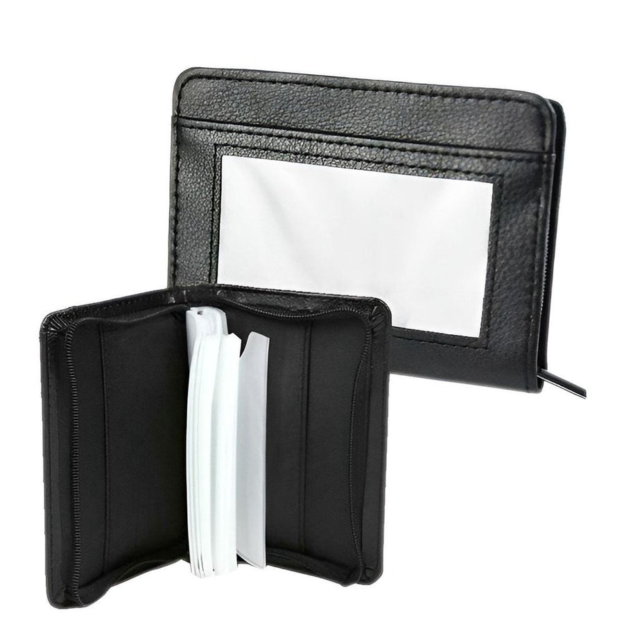Credit Card Holder Wallet RFID Blocking Leather Wallet for Men and Women with Zipper