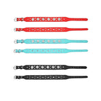 Rhinestone Dog Leather Collar Pet Puppy Necklace For Small Medium Dogs