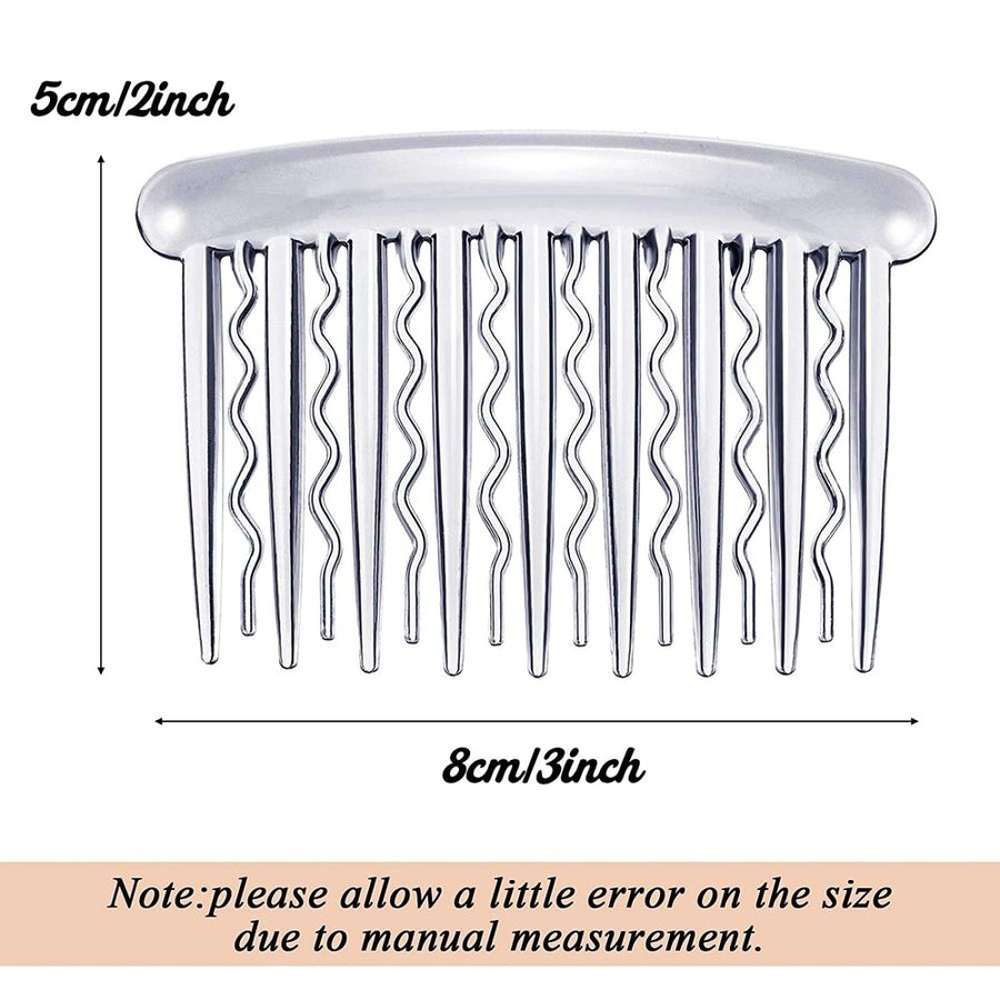 24 Tortoise Side Combs Plastic Teeth Hair Comb for Fine Hair Thin Hair Accessories
