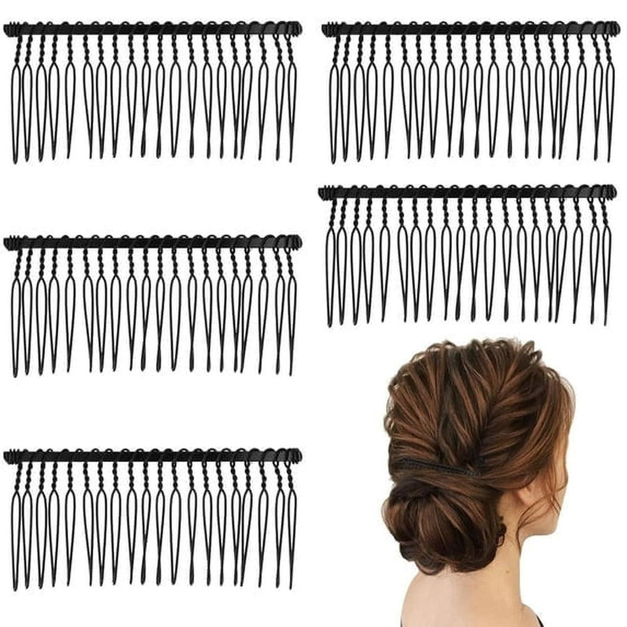4PCS Hair Side Combs - Small French Side Hair Comb Clips for Women Decorative Bun Twist Hair Accessories