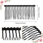 4PCS Hair Side Combs - Small French Side Hair Comb Clips for Women Decorative Bun Twist Hair Accessories