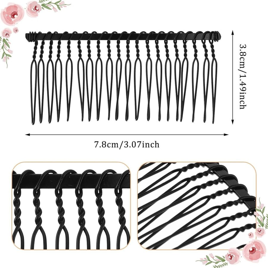 4PCS Hair Side Combs - Small French Side Hair Comb Clips for Women Decorative Bun Twist Hair Accessories