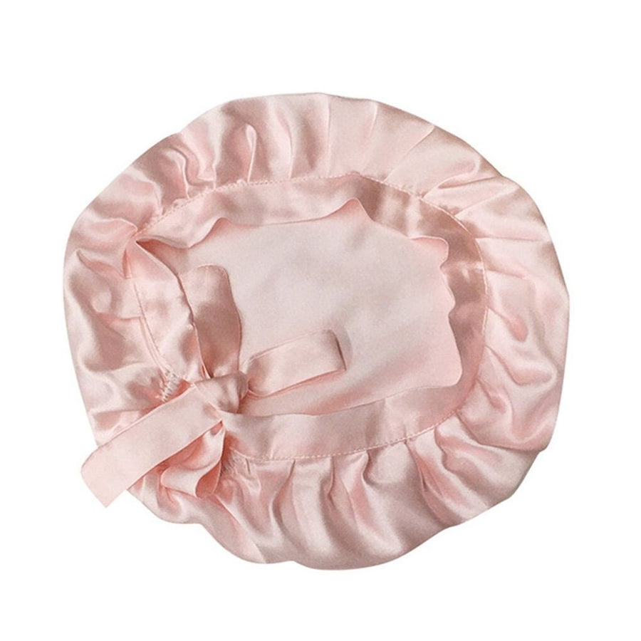 Silk Nightcap Sleeping Cap Pure Silk Hair for Wrap Adjustable Elastic Band Sleeping Beanie