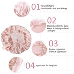 Silk Nightcap Sleeping Cap Pure Silk Hair for Wrap Adjustable Elastic Band Sleeping Beanie