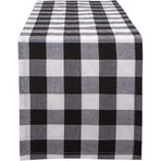 13'x72' Gray and White Check Christmas Table Runner Table Runner for Family Dinner Outdoor or Indoor Parties Thanksgiving Christmas & Gathering