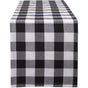 13'x72' Gray and White Check Christmas Table Runner Table Runner for Family Dinner Outdoor or Indoor Parties Thanksgiving Christmas & Gathering