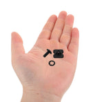 Universal Football Backplate Screws Kit, Black Steel, for Youth & Adult Pads