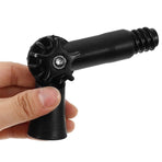 2-Pack Black Universal Threaded Mop Handle Adapter with Extension Pole and Adjustable Angle Hinge for Home Cleaning