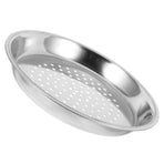 Plated Silver Stainless Steel Steamer Tray, Enhanced Design for Efficient Steaming in Kitchen