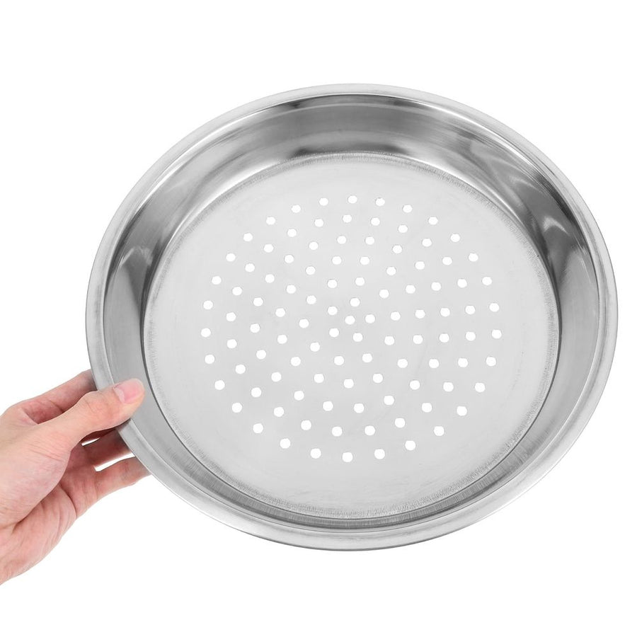Plated Silver Stainless Steel Steamer Tray, Enhanced Design for Efficient Steaming in Kitchen