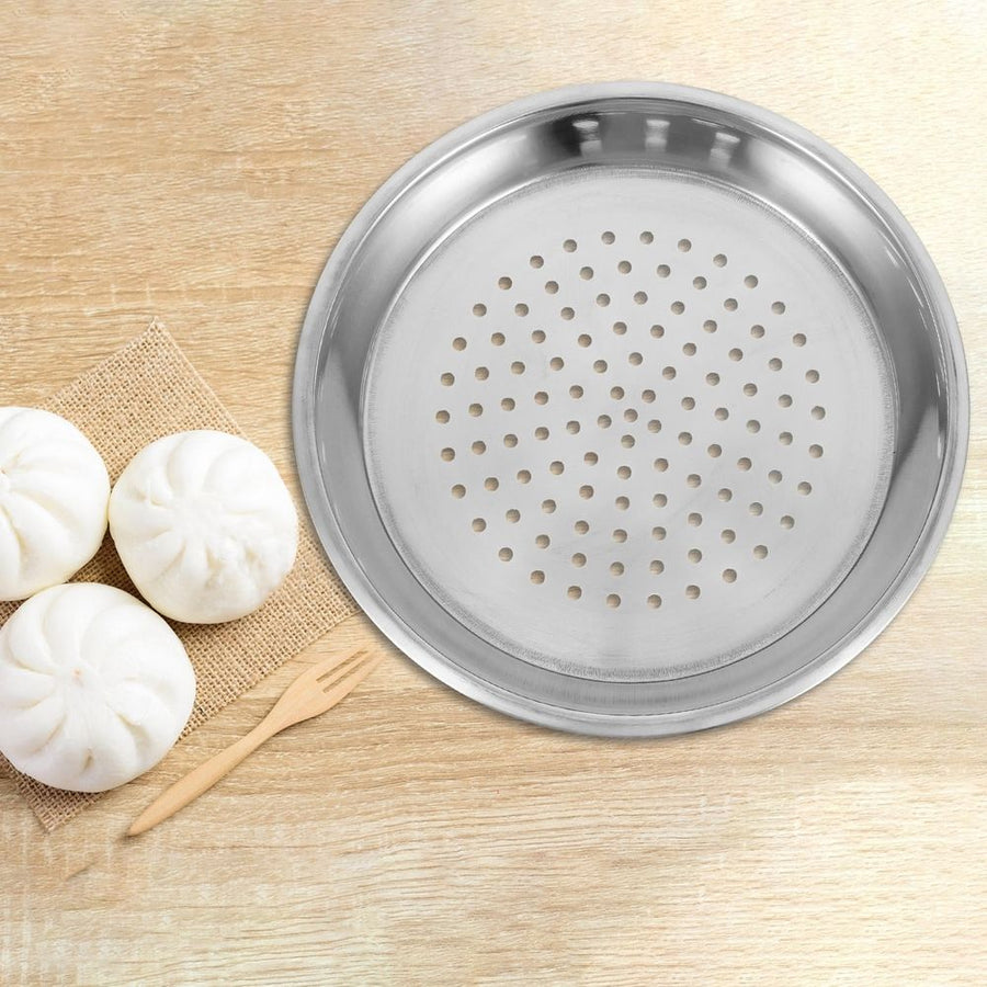Plated Silver Stainless Steel Steamer Tray, Enhanced Design for Efficient Steaming in Kitchen