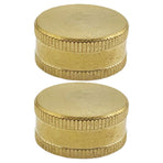 Brass Hose End Cap Golden Waterproof for Garden Hose Fittings 2Pcs