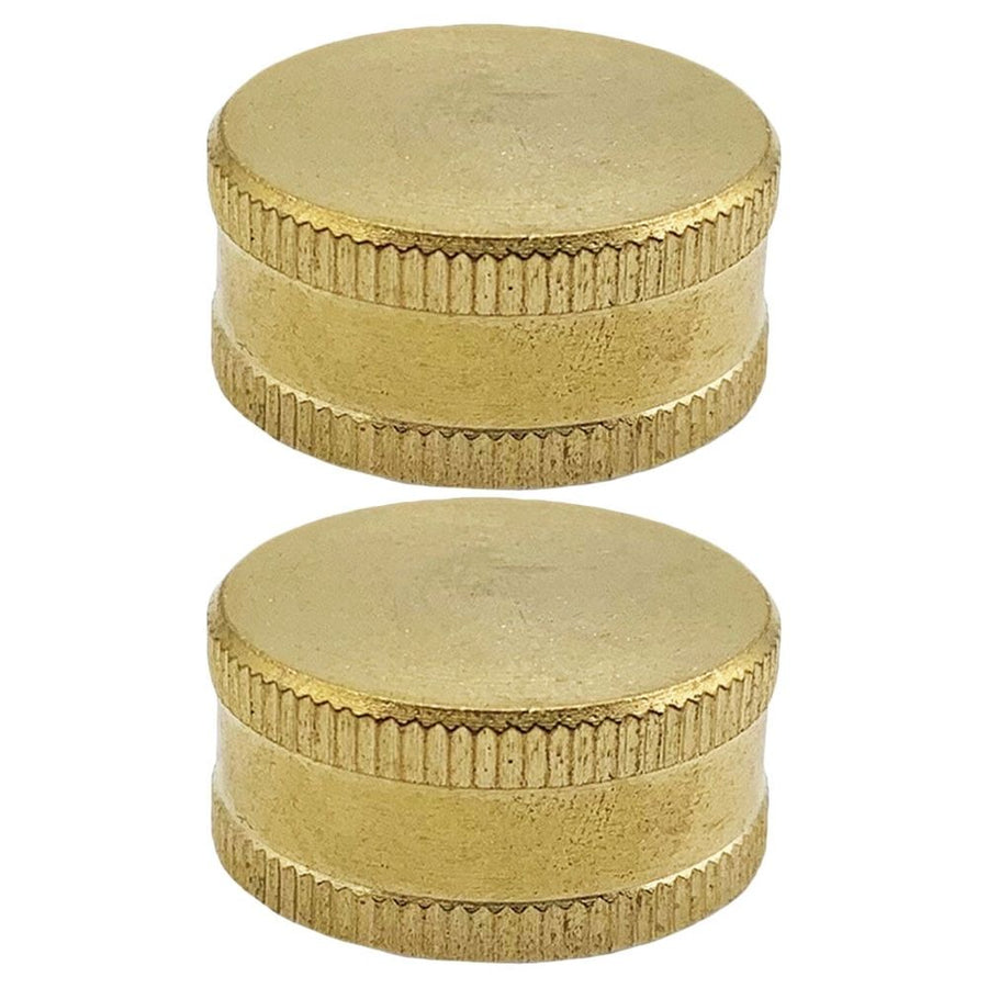 Brass Hose End Cap Golden Waterproof for Garden Hose Fittings 2Pcs