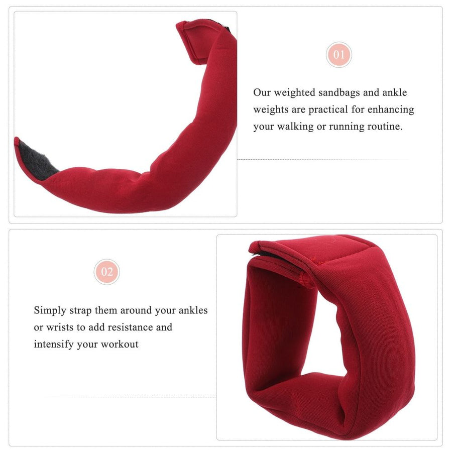 Red Adjustable Walking Weights for Sport Comfortable Fitness Bracelet
