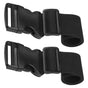 Black Adjustable Buckle Straps 2-Pack Wear-Resistant Tie-Downs for Home and Outdoor Use