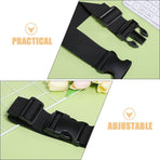 Black Adjustable Buckle Straps 2-Pack Wear-Resistant Tie-Downs for Home and Outdoor Use