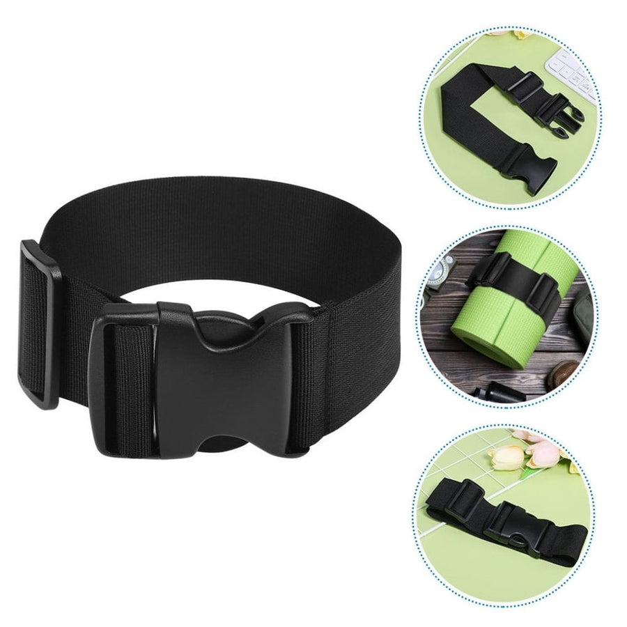 Black Adjustable Buckle Straps 2-Pack Wear-Resistant Tie-Downs for Home and Outdoor Use