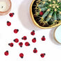100pcs Mini Ladybug Figurines Plastic Garden Decor Cute Design for Indoor and Outdoor Display