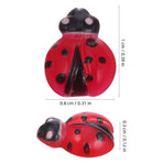 100pcs Mini Ladybug Figurines Plastic Garden Decor Cute Design for Indoor and Outdoor Display