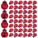 100pcs Mini Ladybug Figurines Plastic Garden Decor Cute Design for Indoor and Outdoor Display