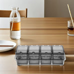 Plastic Kitchen Salt Container with Lid and Compartment Organizer for Easy Storage