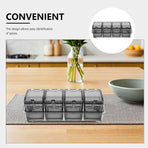 Plastic Kitchen Salt Container with Lid and Compartment Organizer for Easy Storage
