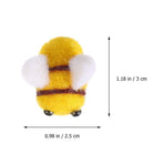Handmade Yellow Wool Felt Bees for Crafts, 20 Pieces, Ideal for Projects and Decorations