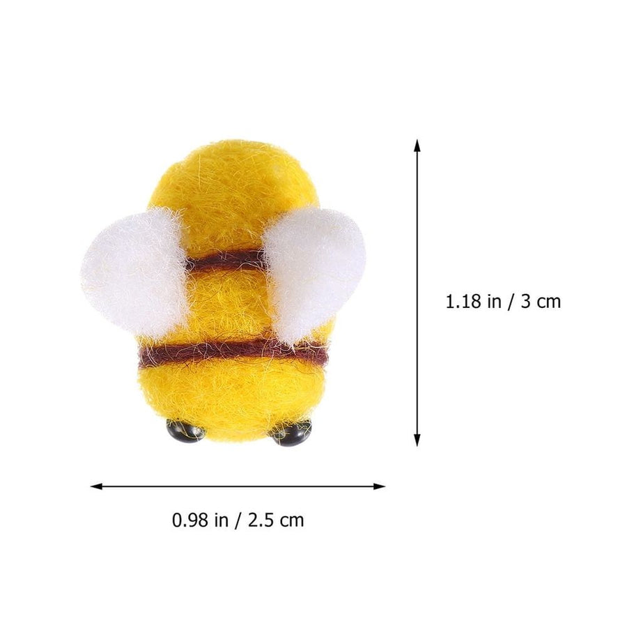 Handmade Yellow Wool Felt Bees for Crafts, 20 Pieces, Ideal for Projects and Decorations