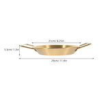 1Pack Large Stainless Steel Pan Frypan Golden Non-stick Cooking Tool for Home Use Adults