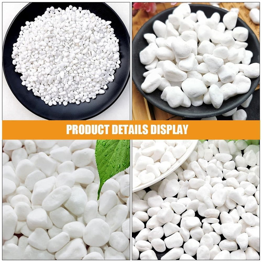 White Decorative Gravel for Landscaping, Fish Tanks, Aquariums, and Craft Projects - 1 Set