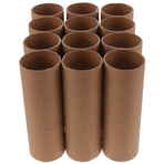12Pcs DIY Brown Cardboard Tubes Paper Rolls for Craft Making and Creative Projects