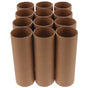 12Pcs DIY Brown Cardboard Tubes Paper Rolls for Craft Making and Creative Projects