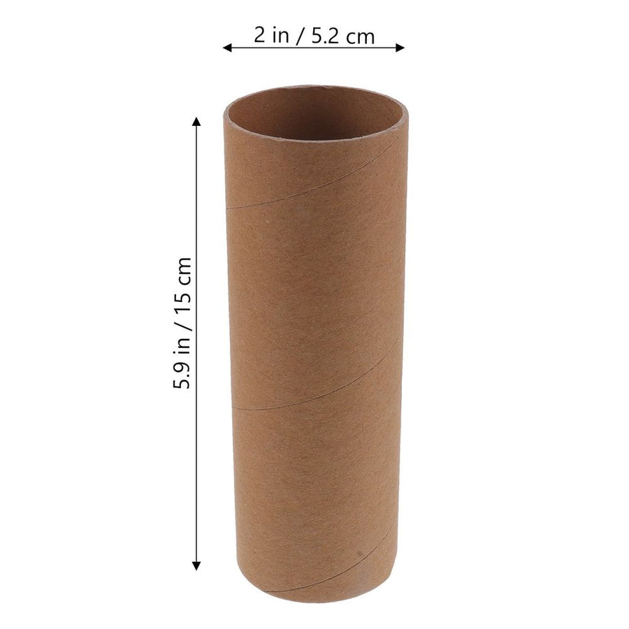 12Pcs DIY Brown Cardboard Tubes Paper Rolls for Craft Making and Creative Projects