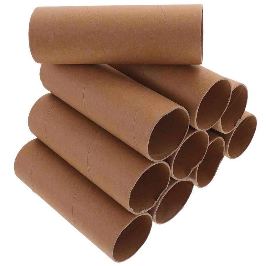 12Pcs DIY Brown Cardboard Tubes Paper Rolls for Craft Making and Creative Projects