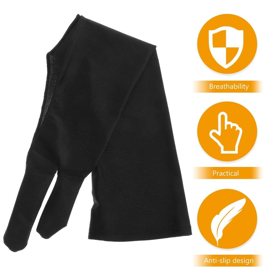 Black Artist Sketching Glove with Breathable, Flexible Fabric for Comfortable and Precise Drawing