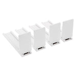 White PVC Retail Display Shelf Pushers for Drinks and Snacks, Set of 4 Pieces