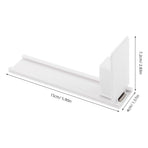 White PVC Retail Display Shelf Pushers for Drinks and Snacks, Set of 4 Pieces