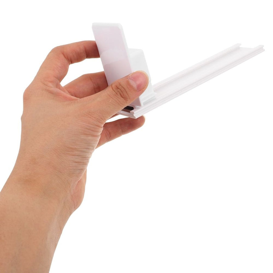 White PVC Retail Display Shelf Pushers for Drinks and Snacks, Set of 4 Pieces